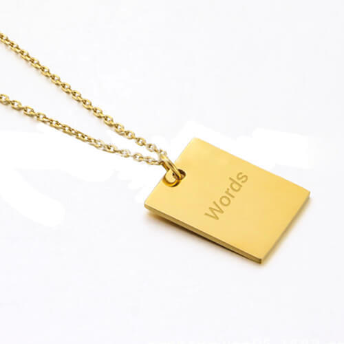 custom logo pendant necklace engraved jewels supplier wholesale word jewelry manufacturer website